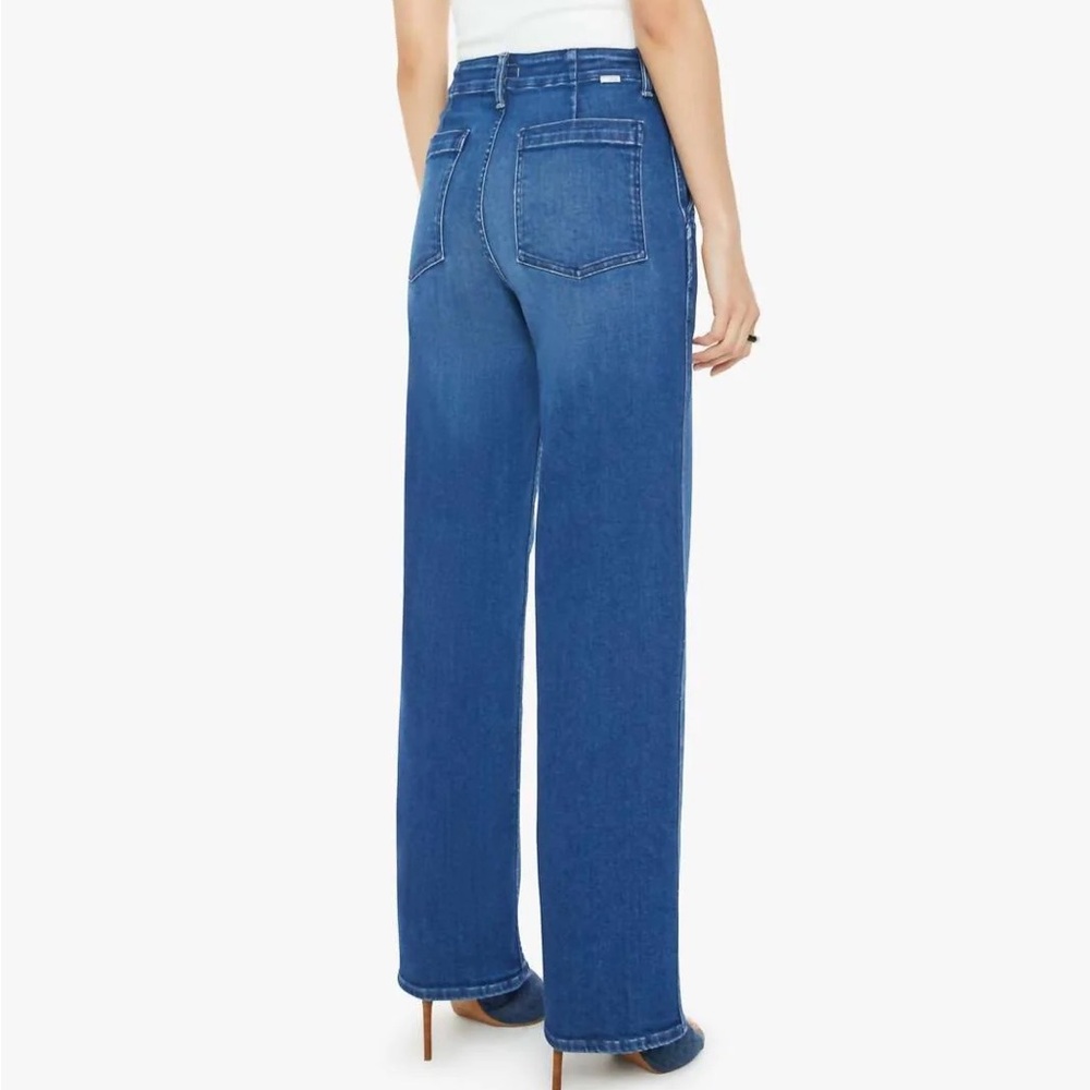 MOTHER Blue Wide-Leg Flare Jeans